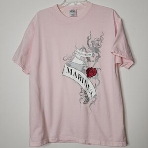 United States marine corps pink feminine tshirt